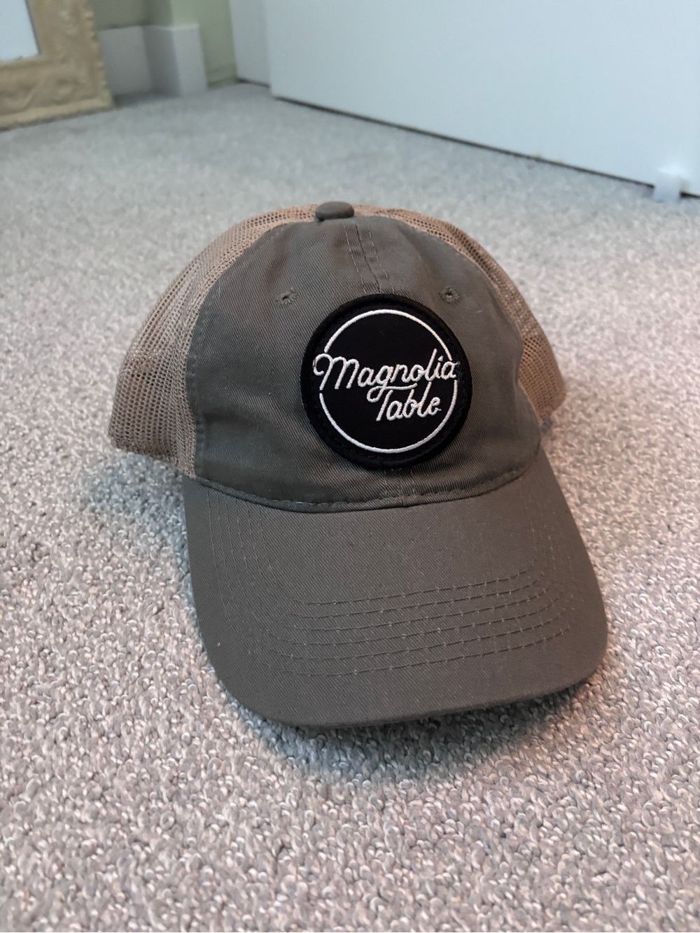 Magnolia Olive Trucker Hat with Black Logo Patch
